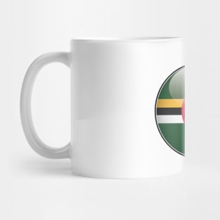 Dominica National Flag Glossy Button Mug